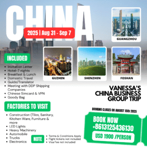 CHINA BUSINESS TRIP- 8 days - 2025