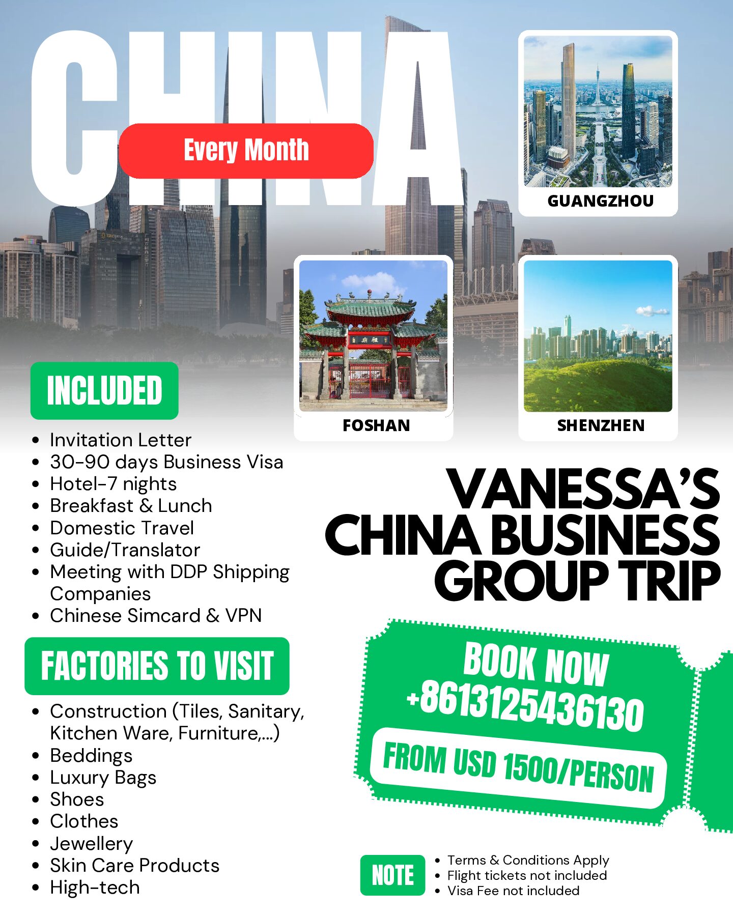 CHINA BUSINESS TRIP- 8 days - Aug 2026