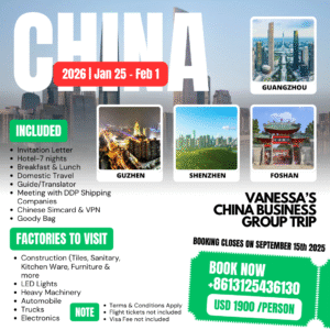 CHINA BUSINESS TRIP- 8 days - 2026